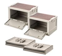 XCase 2 boîtes de rangement pliables 30 L avec couvercle AB-100