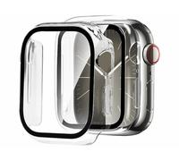 XCase 2 coques protections d’écran en verre trempé pour Apple Watch Series 46 mm