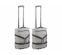 XCase 2 sacs de voyage pliables 44 L avec fonction trolley et poignée télescopique