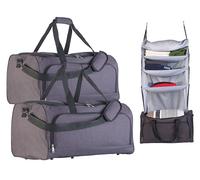 XCase 2 sacs de voyage pliables avec organiseur à suspendre intégré