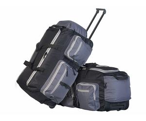 XCase 2 valises trolley pliables XL avec poignée télescopique