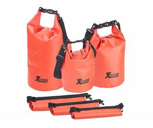 XCase Lot de 3 sacs polochons étanches - 5/10/20 litres - rouge