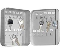 XCase Armoire à clés Mini – Acier – 20 clés – Sécurisée – Gris clair