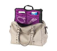 Organisateur de sac à main 26 x 16 x 8 cm à 13 poches - coloris violet Multicolore