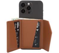 Xcase Portefeuille RFID magnétique Compatible MagSafe avec Support - Coloris Brun