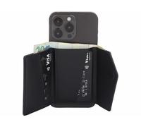 Portefeuille RFID magnétique compatible MagSafe avec support - coloris noir