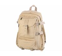 XCase Sac à dos en toile beige avec compartiment PC portable - 11,5 L