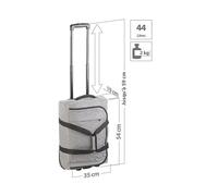 XCase Sac de voyage pliable 44 L avec fonction trolley et poignée télescopique