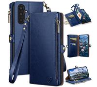 XcaseBar Compatible avec Étui portefeuille à rabat en cuir synthétique résistant aux chocs pour Samsung Galaxy A57 avec fermeture éclair et porte-cartes de crédit【Protection RFID】 Étui portefeuille à