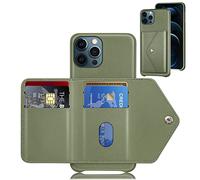 XcaseBar Étui portefeuille pour iPhone 13 Pro Max Vert d'eau