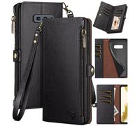 Xcasebar pour le botier de portefeuille Samsung Galaxy S10E avec support de carte de crdit fermeture clair? Blocage RFID? Flip Folio Book P