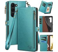Xcasebar pour le botier de portefeuille Samsung Galaxy S23 avec fermeture clair? RFID? Support de carte de crdit flip folio livre Pu Leather T
