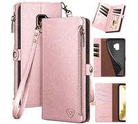 XcaseBar pour le botier de portefeuille Samsung Galaxy S9 avec porte-carte de crdit fermeture clair? Blocage RFID? Flip Folio Book Pu Leath