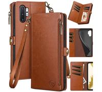 XCasebar pour Samsung Galaxy Note 10 Plus Botier de portefeuille avec support de carte de crdit fermeture clair? Blocage RFID? Flip Folio B