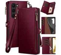 Xcasebar pour Samsung Galaxy S23 5G Portefeuille avec support de carte de cr dit fermeture clair? Blocage RFID? Flip Folio Book Pu Leather T