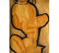 XcBAIHOUD Célèbre Art Mural Oeuvre Dimpression Cariatide avec un vase par Amedeo Modigliani Imprimer Affiche Pour la Décoration de Bureau 60x90cm