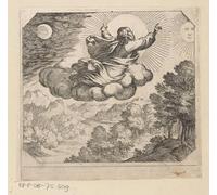 XcBAIHOUD Célèbre Art Mural Oeuvre Dimpression Dieu crée le soleil la lune et les étoiles par Antonio Tempesta Imprimer Affiche Pour la Décoration de Bureau 60x90cm