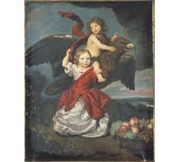 XcBAIHOUD Célèbre Art Mural Oeuvre Dimpression Double portrait d'un garçon et d'une fille par Nicolaes Maes Imprimer Affiche Pour la Décoration de Bureau 60x90cm