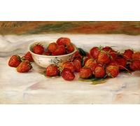 XcBAIHOUD Célèbre Art Mural Oeuvre Dimpression Fraises de Pierre Auguste Renoir Imprimer Affiche Pour la Décoration de Bureau 60x90cm