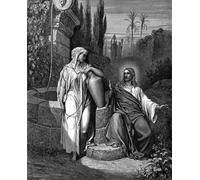 XcBAIHOUD Célèbre Art Mural Oeuvre Dimpression Jésus parle avec la Samaritaine par Gustave Dore Imprimer Affiche Pour la Décoration de Bureau 60x90cm