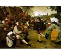 XcBAIHOUD Célèbre Art Mural Oeuvre Dimpression la danse paysanne Pieter l'Ancien Bruegel Imprimer Affiche Pour la Décoration de Bureau 60x90cm