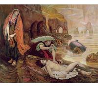 XcBAIHOUD Célèbre Art Mural Oeuvre Dimpression La Découverte de Don Juan de Madox Brown Imprimer Affiche Pour la Décoration de Bureau 60x90cm