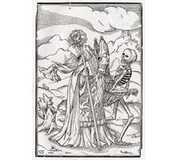 XcBAIHOUD Célèbre Art Mural Oeuvre Dimpression La mort vient à l'évêque de Hans Holbein le Jeune Imprimer Affiche Pour la Décoration de Bureau 60x90cm