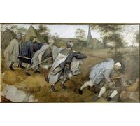 XcBAIHOUD Célèbre Art Mural Oeuvre Dimpression la parabole de l'aveuglepeinture de Pieter l'Ancien Bruegel Imprimer Affiche Pour la Décoration de Bureau 60x90cm