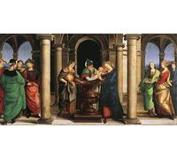 XcBAIHOUD Célèbre Art Mural Oeuvre Dimpression la Présentation au Temple de Raphaël Imprimer Affiche Pour la Décoration de Bureau 60x90cm