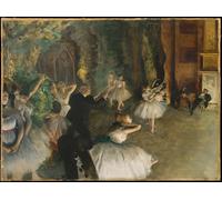 XcBAIHOUD Célèbre Art Mural Oeuvre Dimpression la répétition du ballet en scène d'Edgar Degas Imprimer Affiche Pour la Décoration de Bureau 60x90cm