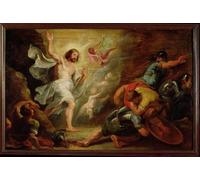 XcBAIHOUD Célèbre Art Mural Oeuvre Dimpression la Résurrection du Christ par Pierre Paul Rubens Imprimer Affiche Pour la Décoration de Bureau 60x90cm