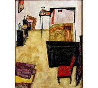 XcBAIHOUD Célèbre Art Mural Oeuvre Dimpression la salle des artistes à Neulengbach Peinture d'Egon Schiele par Egon Schiele Imprimer Affiche Pour la Décoration de Bureau 60x90cm