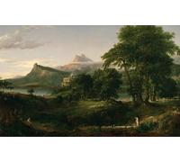 XcBAIHOUD Célèbre Art Mural Oeuvre Dimpression le Cours de l'Empire : l'État arcadien ou pastoral Cole Imprimer Affiche Pour la Décoration de Bureau 60x90cm