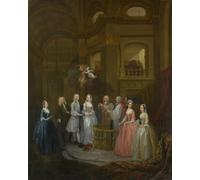 XcBAIHOUD Célèbre Art Mural Oeuvre Dimpression Le mariage de Stephen Beckingham et Mary Cox de William Hogarth Imprimer Affiche Pour la Décoration de Bureau 60x90cm