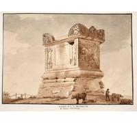 XcBAIHOUD Célèbre Art Mural Oeuvre Dimpression le tombeau de Cv Marianus également connu sous le nom de tombeau de Néron Via Cassia par Agostino Tofanelli Pour la Décoration de Bureau 60x90cm