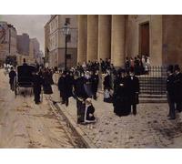 XcBAIHOUD Célèbre Art Mural Oeuvre Dimpression l'église Saint Philippe du Roule Paris par Jean Beraud Imprimer Affiche Pour la Décoration de Bureau 60x90cm