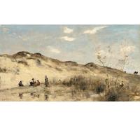 XcBAIHOUD Célèbre Art Mural Oeuvre Dimpression les Dunes de Dunkerque de Jean Baptiste Camille Corot Imprimer Affiche Pour la Décoration de Bureau 60x90cm