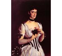 XcBAIHOUD Célèbre Art Mural Oeuvre Dimpression Mme Wilton Phips par John Singer Sargent Imprimer Affiche Pour la Décoration de Bureau 60x90cm