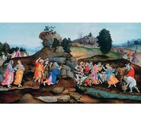 XcBAIHOUD Célèbre Art Mural Oeuvre Dimpression Moïse fait jaillir l'eau du rocher de FilipLippi Imprimer Affiche Pour la Décoration de Bureau 60x90cm