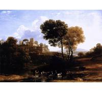 XcBAIHOUD Célèbre Art Mural Oeuvre Dimpression Paysagebergers de Claude Lorrain Imprimer Affiche Pour la Décoration de Bureau 60x90cm