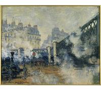 XcBAIHOUD Célèbre Art Mural Oeuvre Dimpression Pont de l'Europe et Gare Saint Lazare Tableau de Claude Monet Imprimer Affiche Pour la Décoration de Bureau 60x90cm