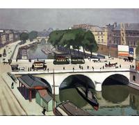 XcBAIHOUD Célèbre Art Mural Oeuvre Dimpression Pont Saint Michel à Paris Quai Des Grands Augustins par Albert Marquet Imprimer Affiche Pour la Décoration de Bureau 60x90cm
