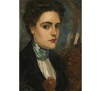 XcBAIHOUD Célèbre Art Mural Oeuvre Dimpression Portrait de la femme de l'artiste par Rupert Charles Wulsten Bunny Imprimer Affiche Pour la Décoration de Bureau 60x90cm