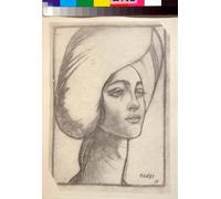 XcBAIHOUD Célèbre Art Mural Oeuvre Dimpression Portrait de Madame T par Léon Bakst Imprimer Affiche Pour la Décoration de Bureau 60x90cm