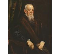 XcBAIHOUD Célèbre Art Mural Oeuvre Dimpression Portrait d'un vieux monsieur par Jacopo Robusti Tintoretto Imprimer Affiche Pour la Décoration de Bureau 60x90cm