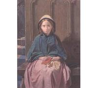 XcBAIHOUD Célèbre Art Mural Oeuvre Dimpression Portrait d'une jeune fille lisant sur un banc d'église par David Roberts Imprimer Affiche Pour la Décoration de Bureau 60x90cm