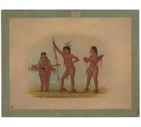 XcBAIHOUD Célèbre Art Mural Oeuvre Dimpression Quatre Indiens Mura par George Catlin Imprimer Affiche Pour la Décoration de Bureau 60x90cm