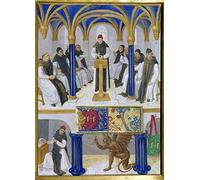 XcBAIHOUD Célèbre Art Mural Oeuvre Dimpression Représentation de Saint Bernard de Clairvaux Maître et Tente par Jean Fouquet Déco d'art Murale Pour la Décoration de Bureau 60x90cm