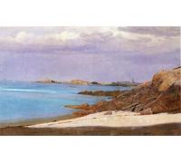 XcBAIHOUD Célèbre Art Mural Oeuvre Dimpression Saint Malo Bretagne par William Haseltine Imprimer Affiche Pour la Décoration de Bureau 60x90cm