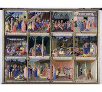 XcBAIHOUD Célèbre Art Mural Oeuvre Dimpression Scènes de la vie du Christ Trois du trésor d'argent de Santissima Annunziata par Fra Angelico Imprimer Affiche Pour la Décoration de Bureau 60x90cm